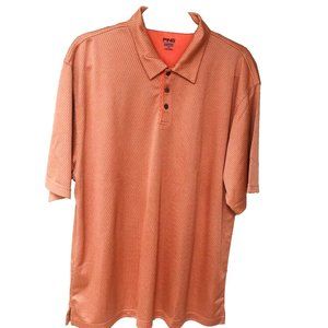 PING Performance Dynamics‎ Polo Golf Shirt Men's XL Melon Peach Easy Care Dad
